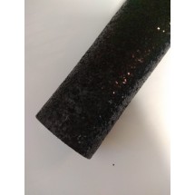 Экокожа (глиттер крупный)  20*30 см цв. черный, цена за лист